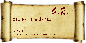 Olajos Renáta névjegykártya